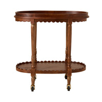 Sati Scalloped Wooden Trolley