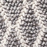 Braided Diamond Hand Woven Grey & Cream Wool Rug 400x300cm