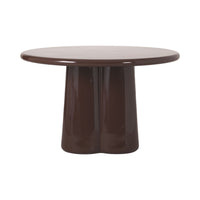Pavia Round Dining Table Gloss Dark Cocoa