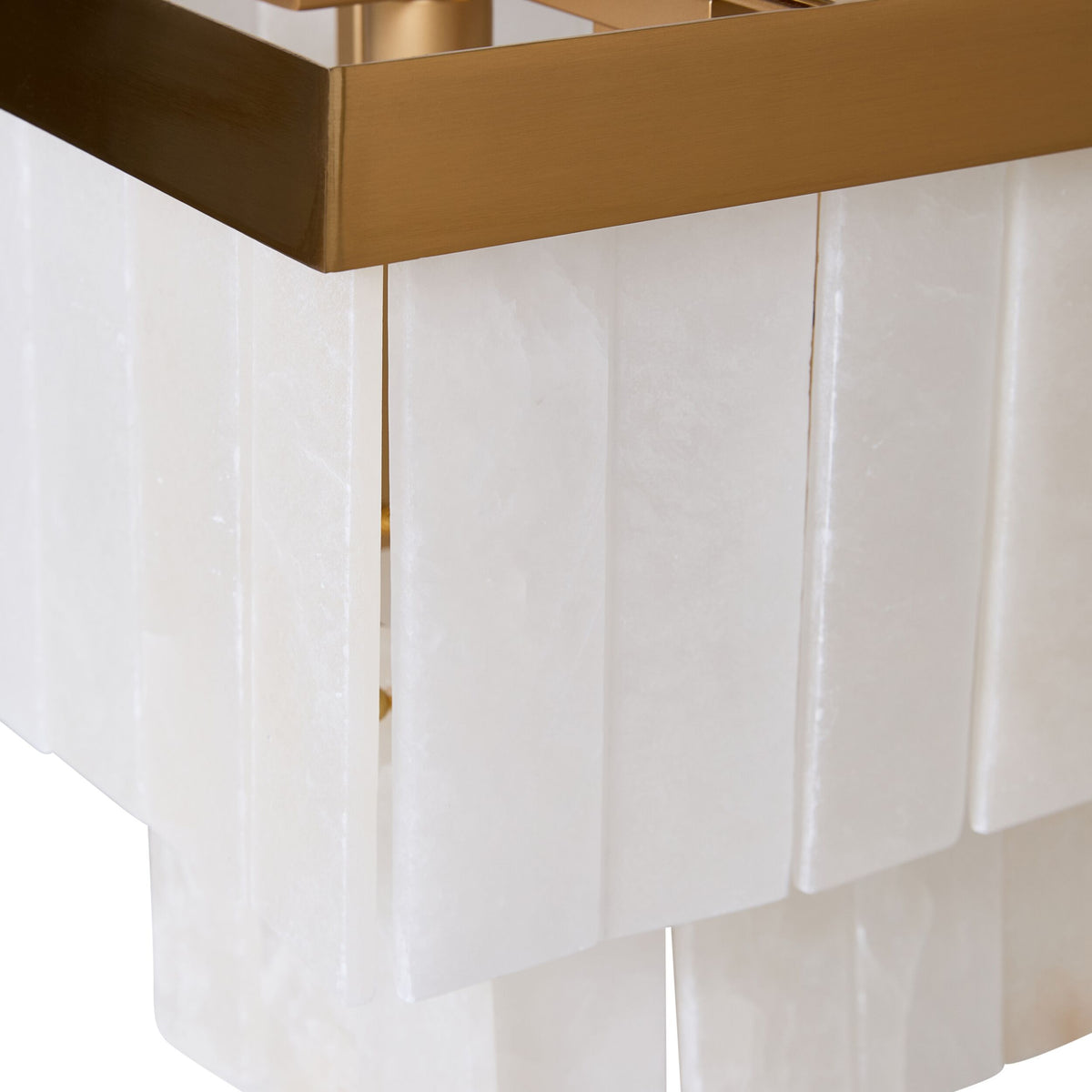 Aster 9 Light Rectangle Marble Chandelier 120x32cm