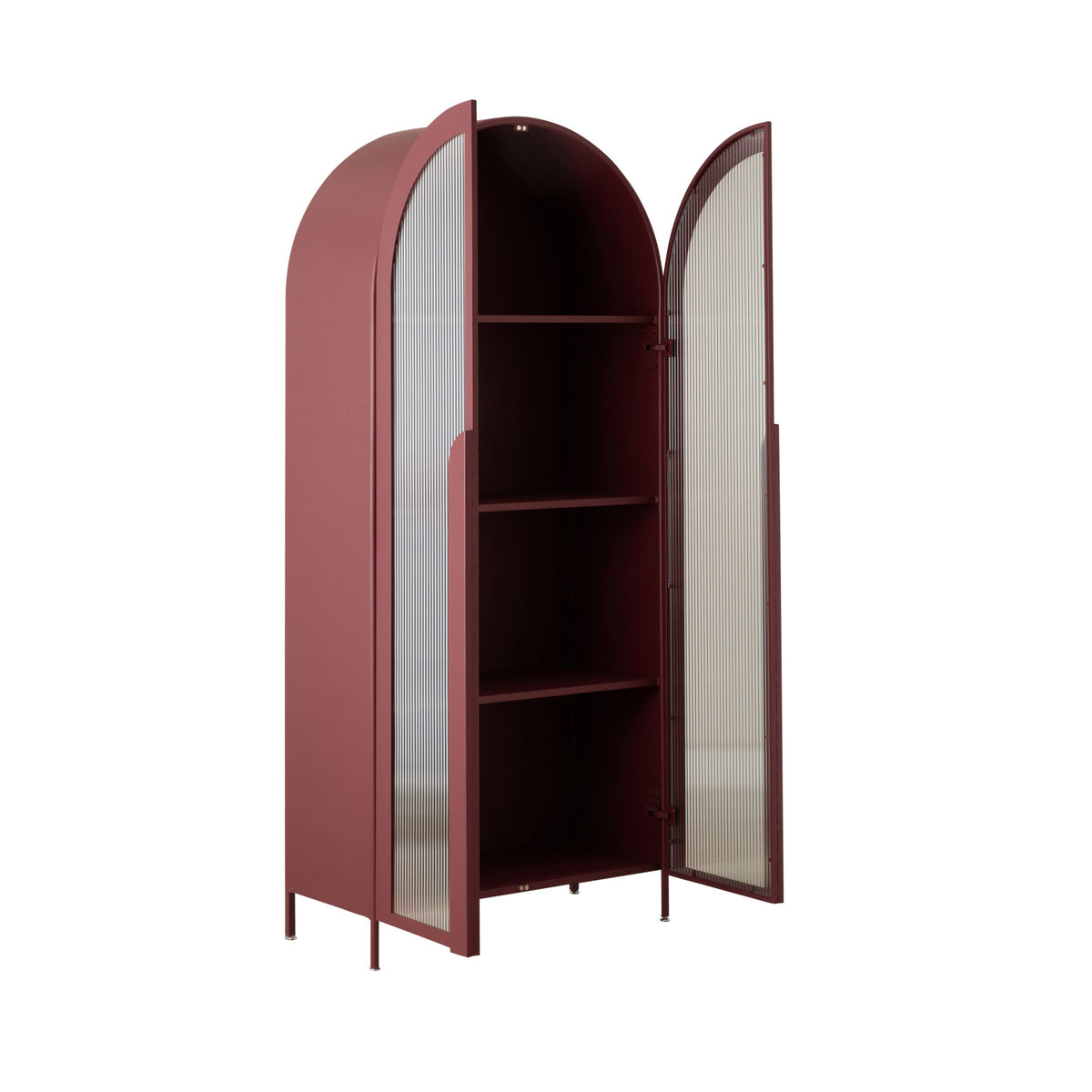 Nero 2 Door Display Curved Burgundy