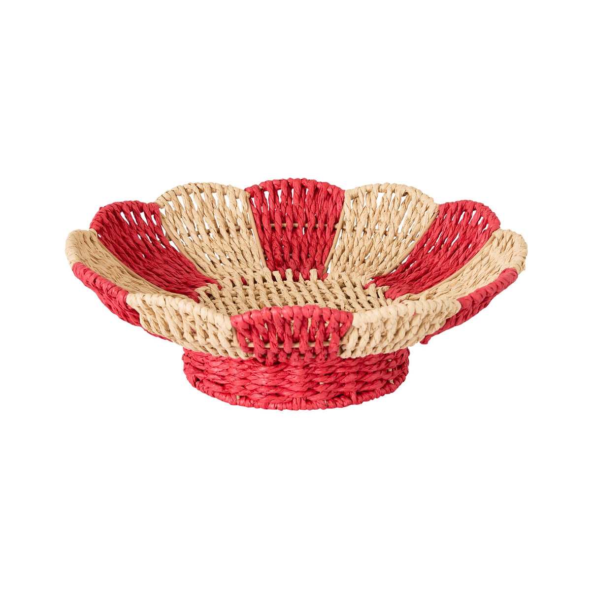 Mistletoe Christmas Scalloped Pedestal Bowl