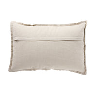 Anais Embroidered Linen Cushion Natural 40x60cm