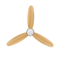 Solace 132cm Outdoor DC Fan - Satin Nickel with Natural ABS Blades