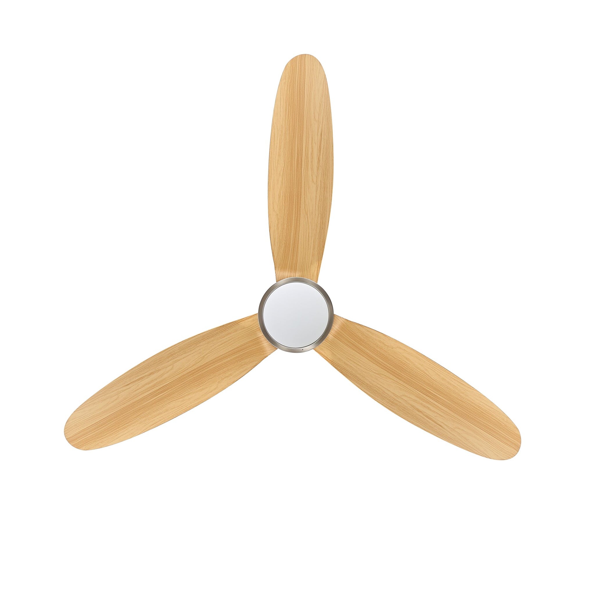 Solace 132cm Outdoor DC Fan - Satin Nickel with Natural ABS Blades