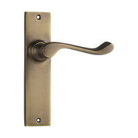 0845 Door Lever Fremantle Latch Pair Antique Brass H150xW35xP50mm