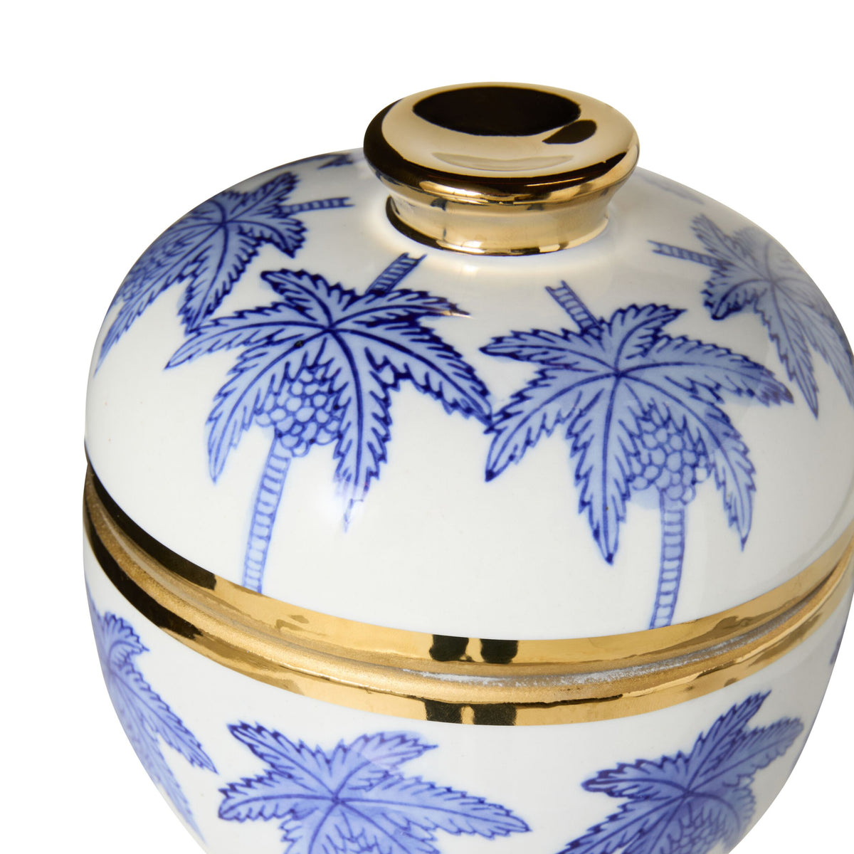Celadon Sapphire Palm Jar 15cm