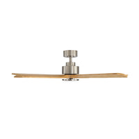 Breeze 132cm Indoor DC Fan - Satin Nickel with Natural Timber Blades