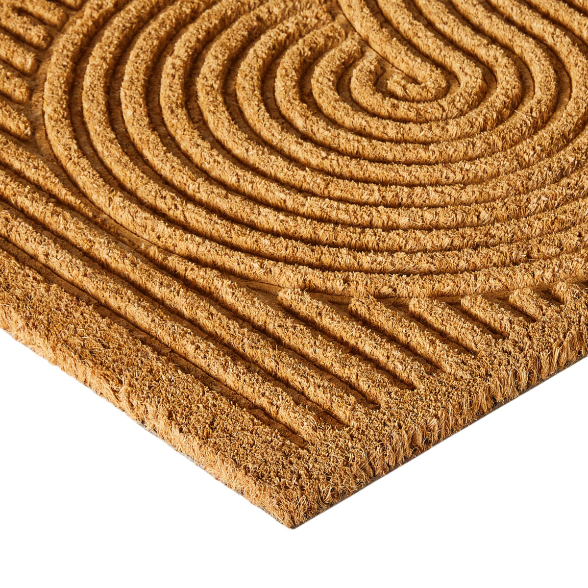 Swirl Vinyl Back Coir Doormat 75x45cm