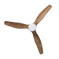 Nadi Indoor DC Ceiling Fan with LED Light & Remote - Black & Ash Wood 122cm