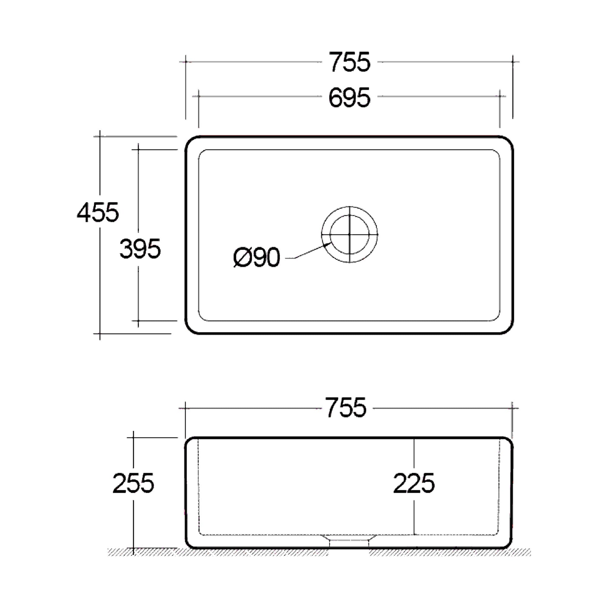 Ribbleton Sink 755x455mm