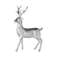 Standing Deer Statue Silver 18x9x28cm