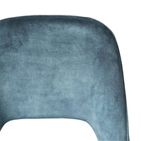 Cora Fabric Dining Chair Blue Grey