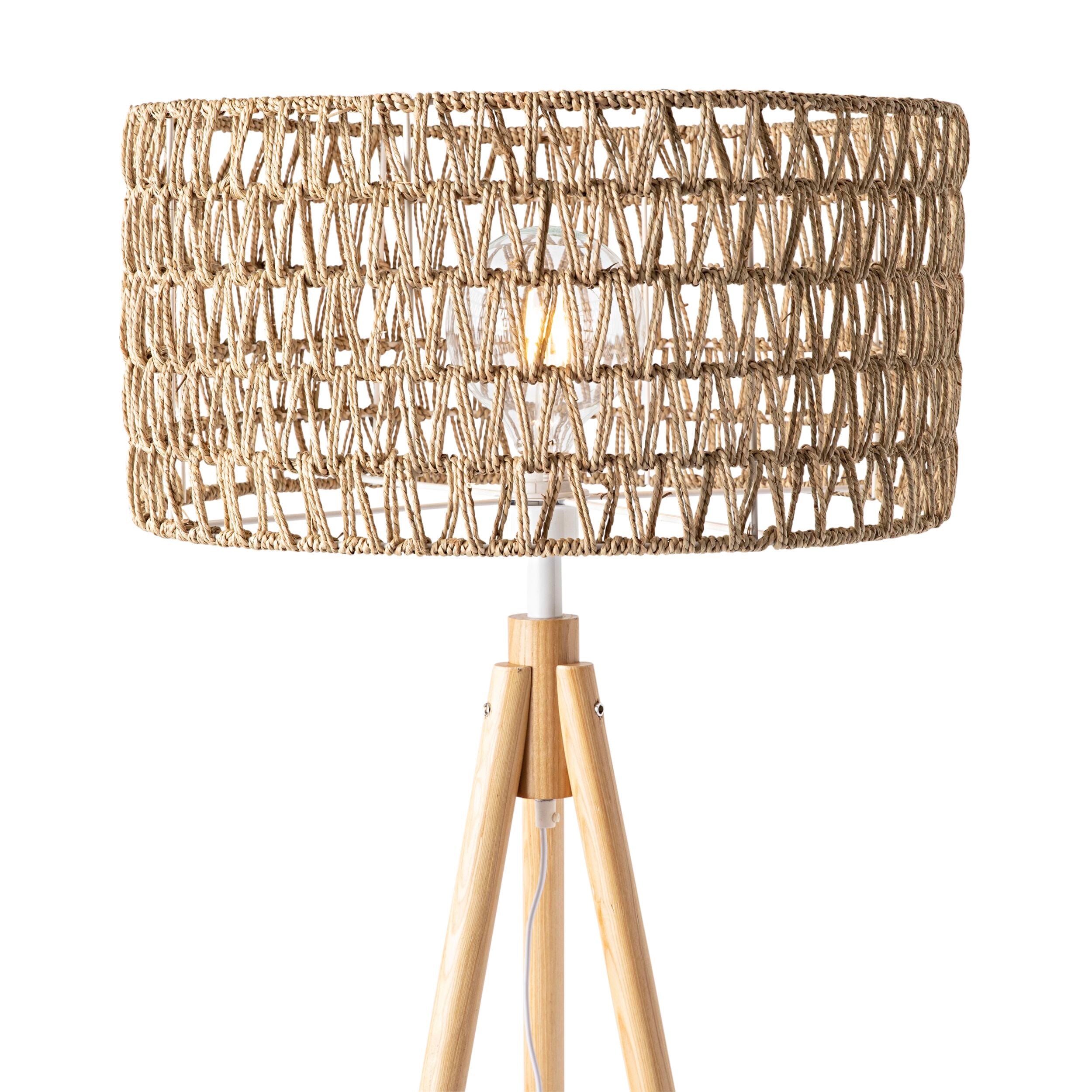 Lexi Seagrass Natural Tripod Floor Lamp 165x45cm