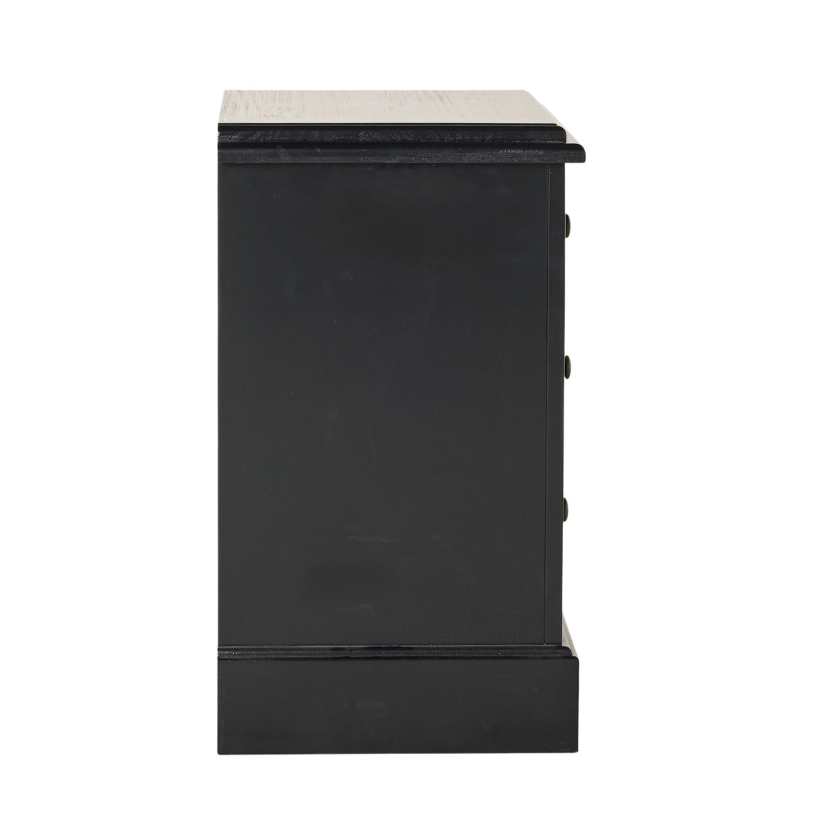 Clover 3 Drawer Bedside Table Black