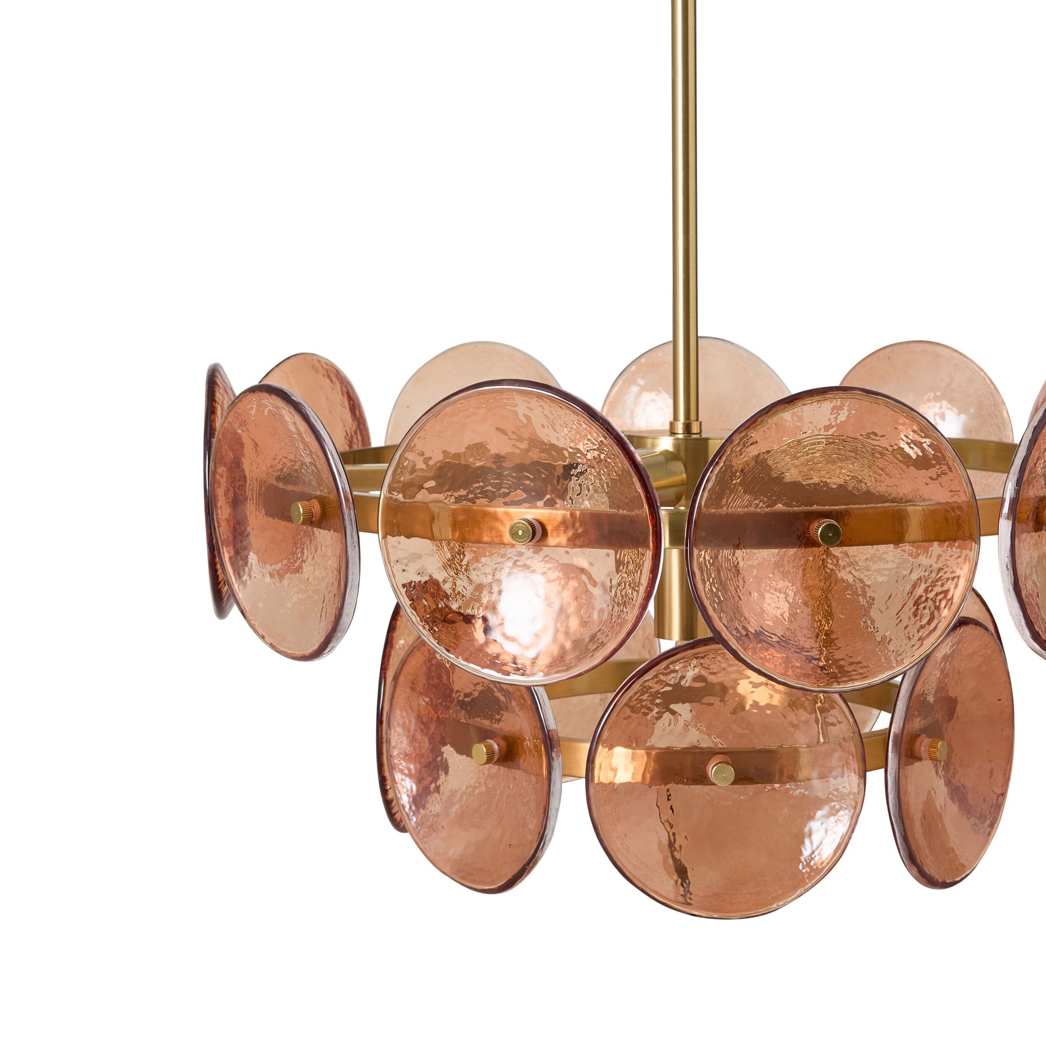 Sonny 4 Light Glass Chandelier Amber 50cm Package