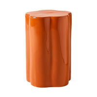 Kylix Curvy Stool Orange Gloss 46cm