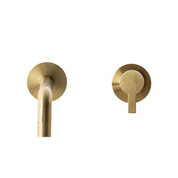 Malvern Wall Basin / Bath Mixer Set Brushed Brass