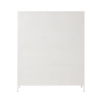 Nero 6 Door Display Cabinet 135 x 40 x 160cm White & Grey