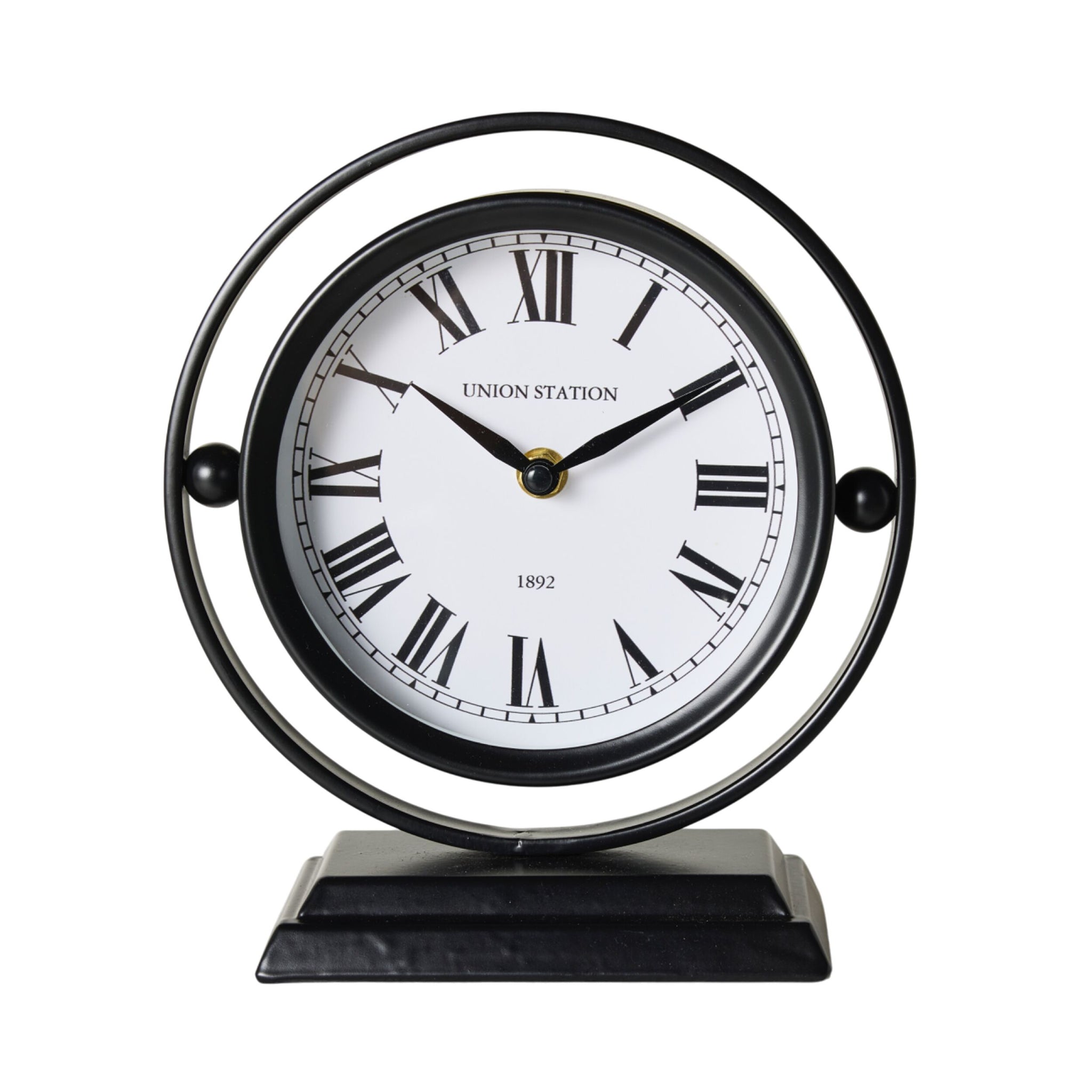 Iron Sphere Mantel Clock 20x8x22.5cm