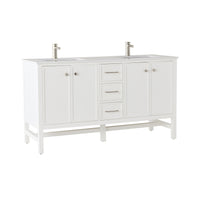 Liam Double Vanity White 1550mm