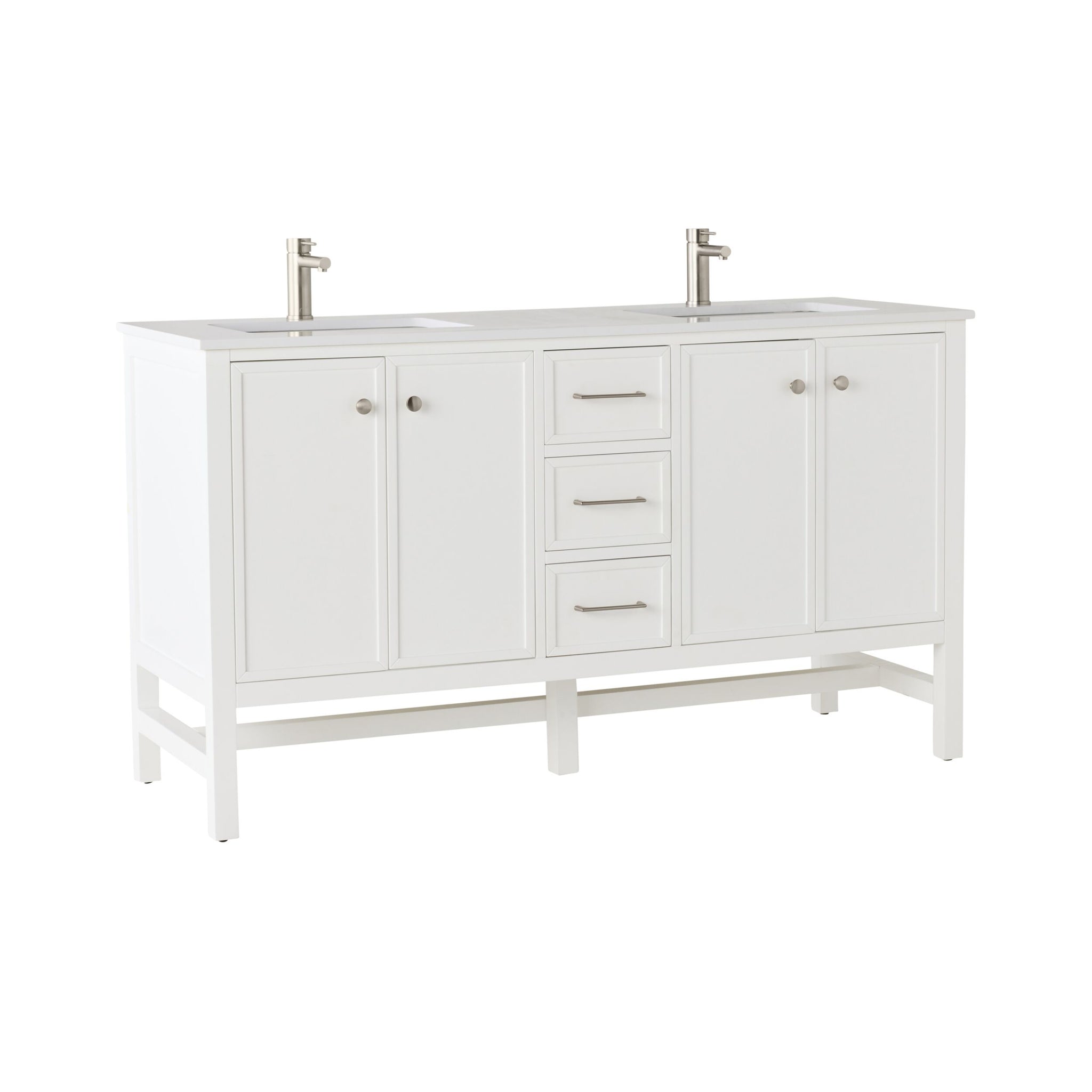 Liam Double Vanity White 1550mm