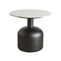 Marble Top Side Table with Bulb Base 50cm