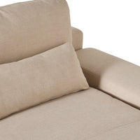 Herron 3 Seater Sofa with RHF Chaise Ivory Weave