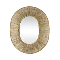 Cassis Twisted Seagrass Oval Wall Mirror 80x2.5x100cm
