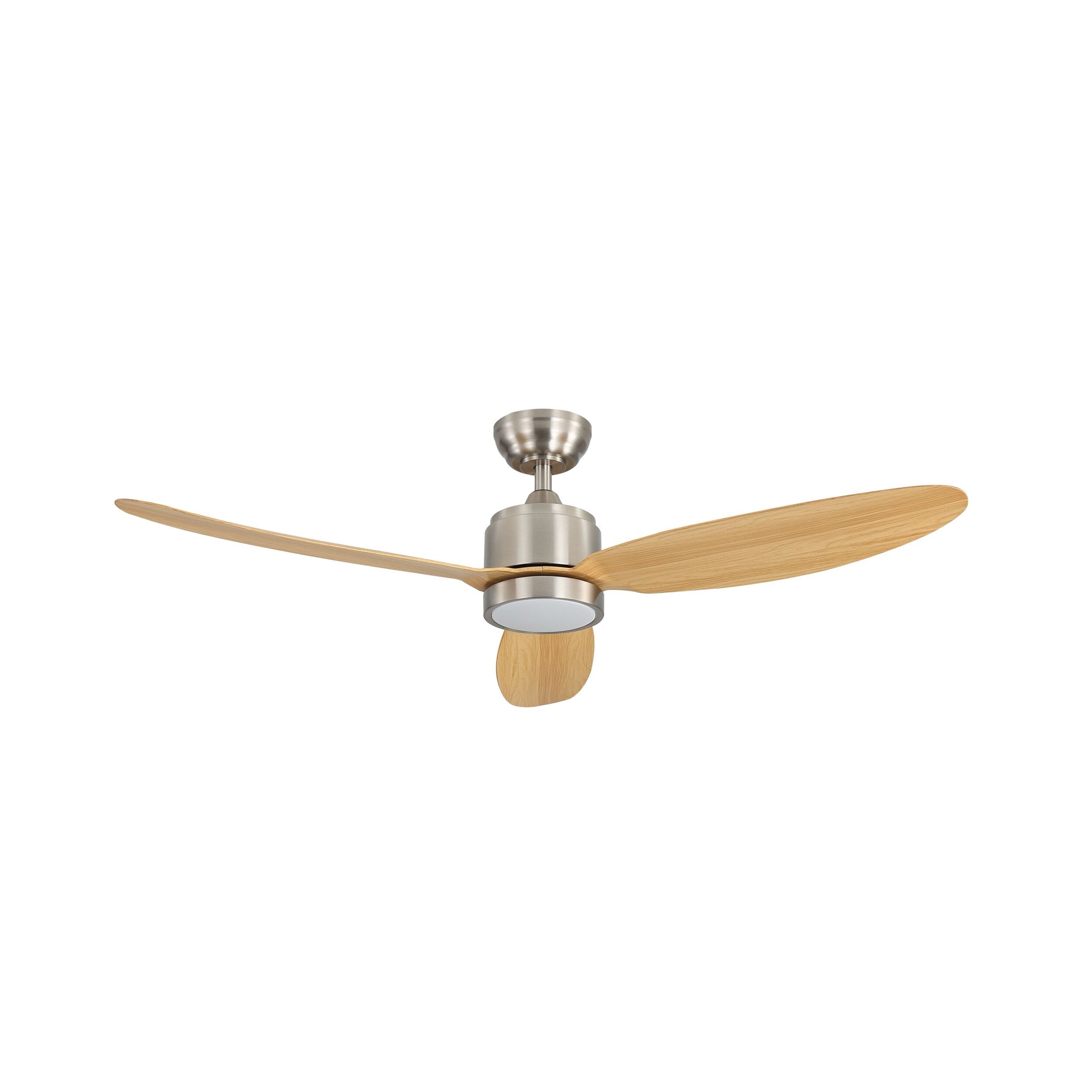 Solace 132cm Outdoor DC Fan - Satin Nickel with Natural ABS Blades