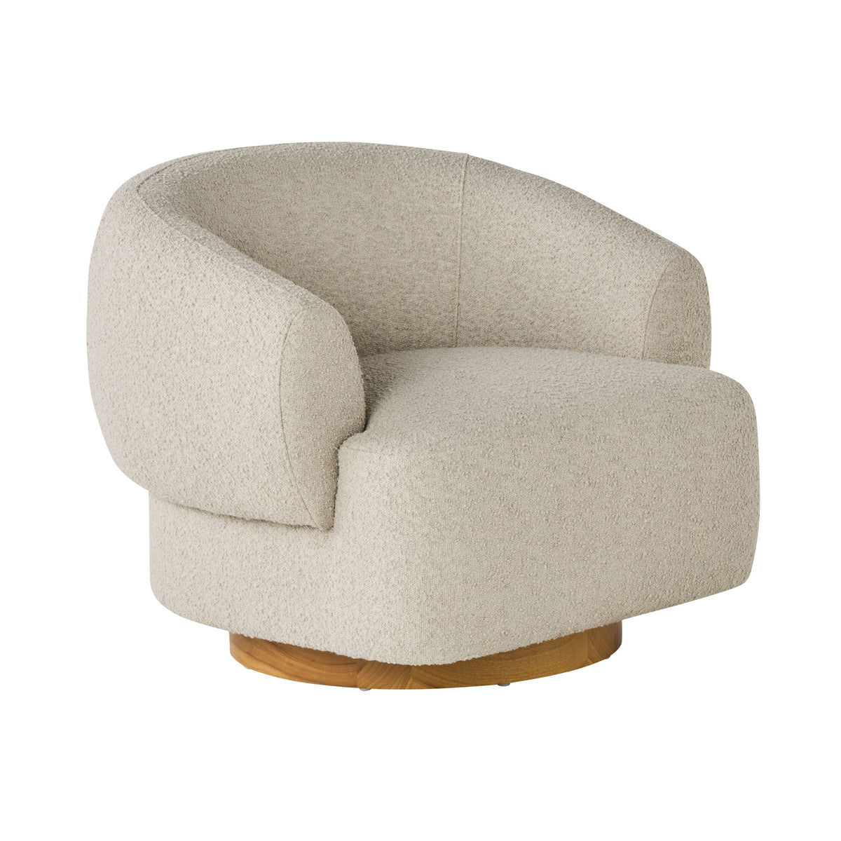 Lyra Swivel Occasional Chair Boucle Cloud Grey