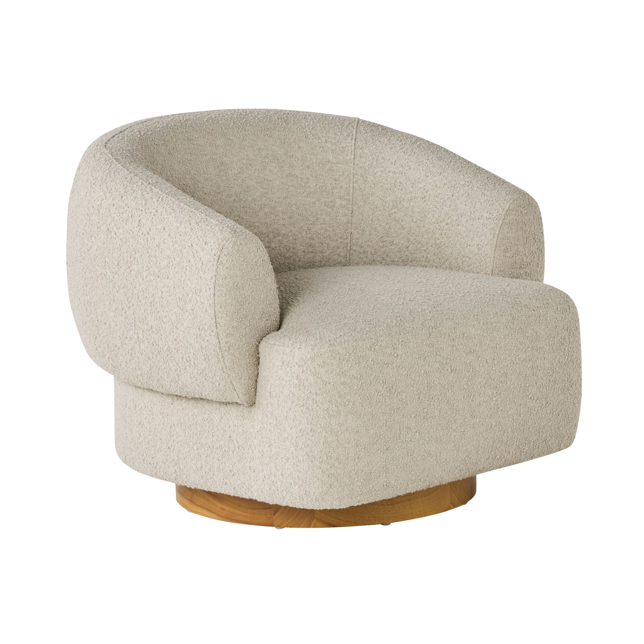 Lyra Swivel Occasional Chair Boucle Cloud Grey
