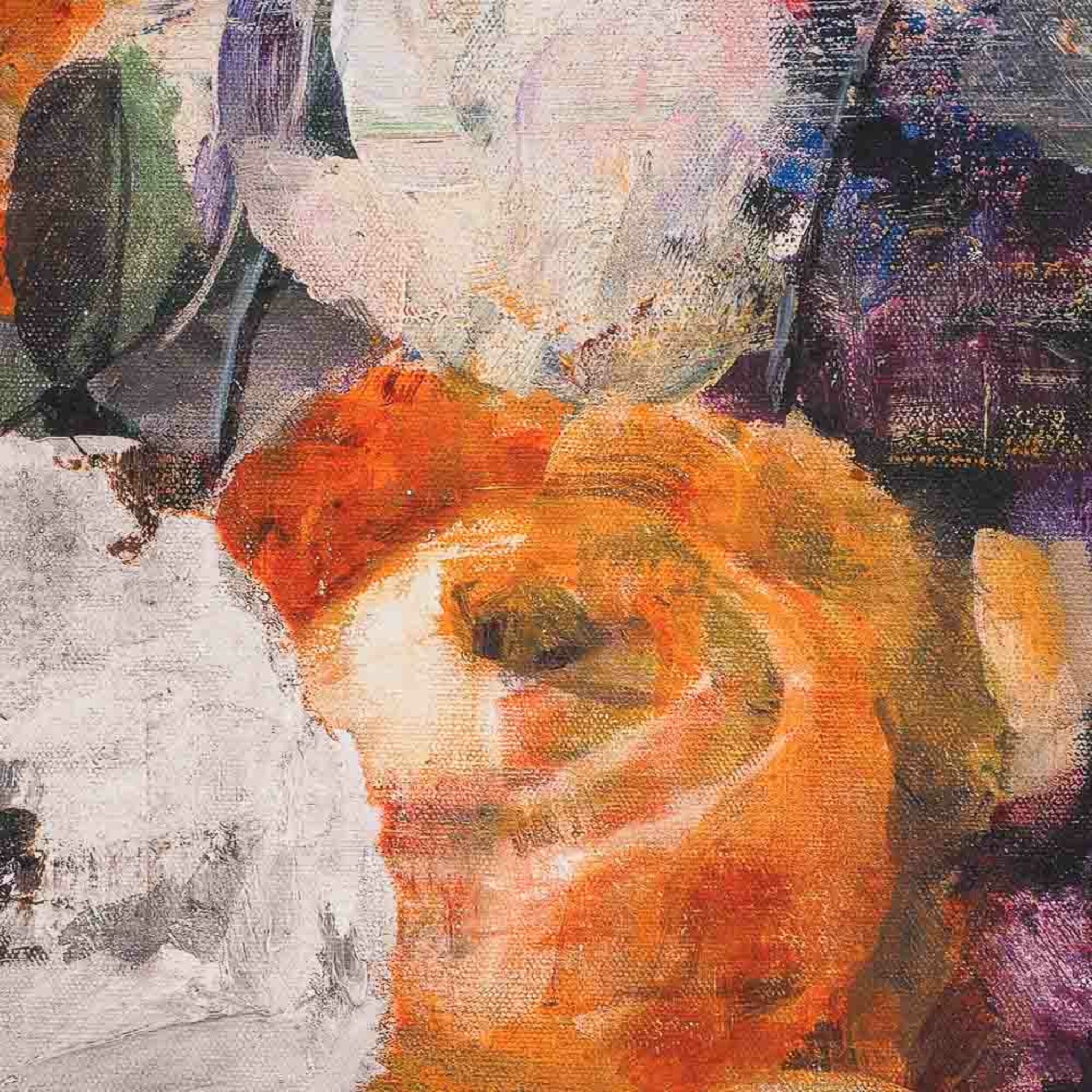 Autumn Bouquet Framed Print 80x80cm