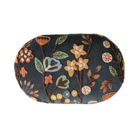 Freya Embroidered Ottoman Blue Velvet