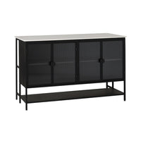 Nero Kitchen Island Bench Black 150cm