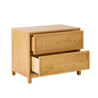 Avalon Large 2 Drawer Bedside Light Oak