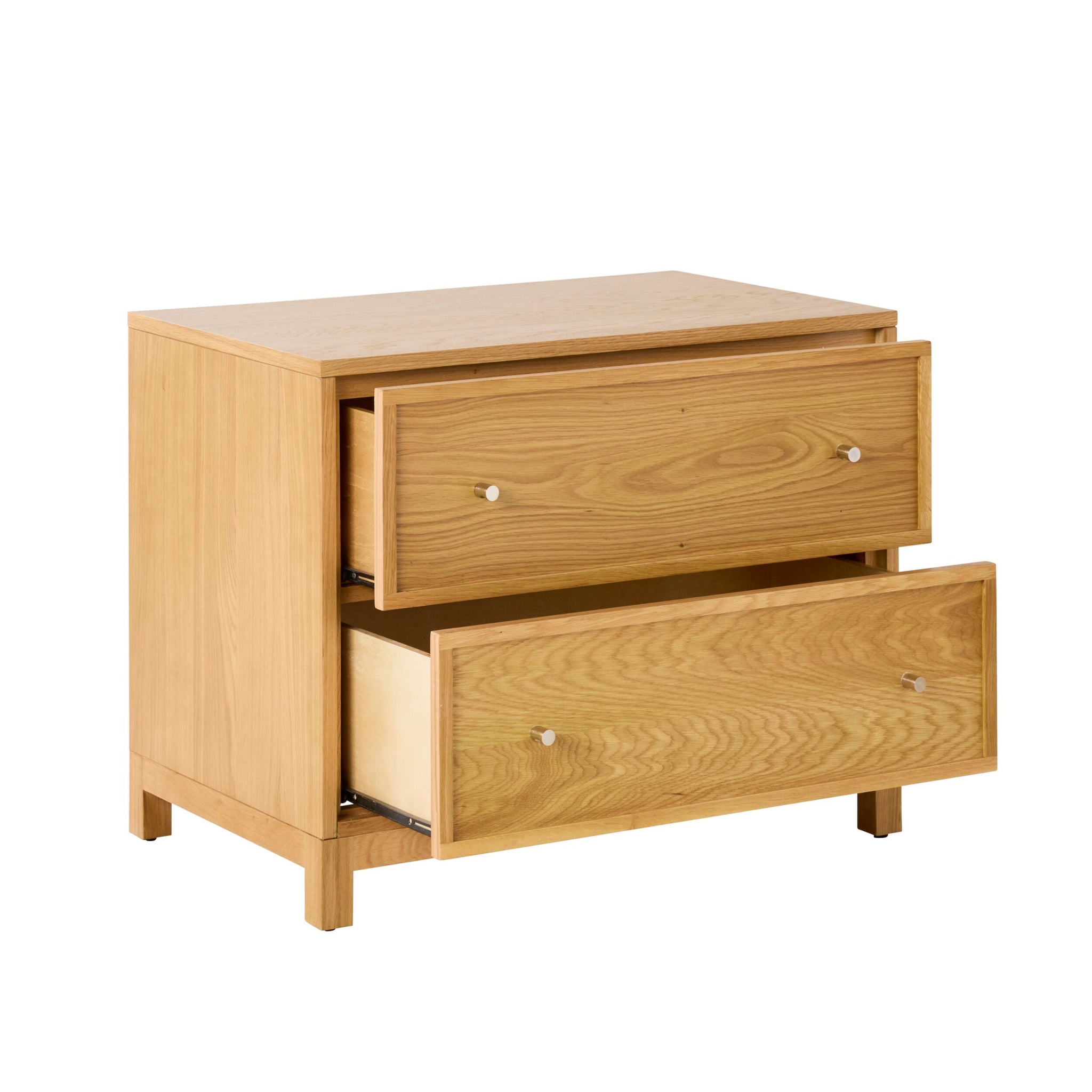 Avalon Large 2 Drawer Bedside Light Oak