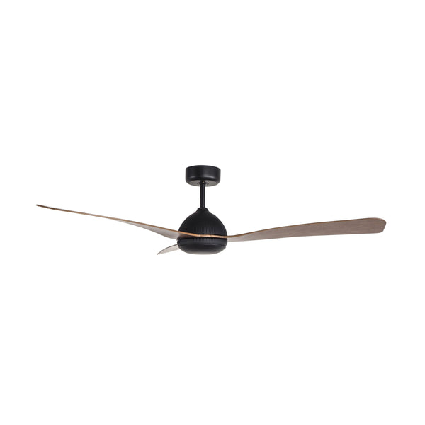 Moreton Indoor/Outdoor DC Ceiling Fan with Remote Black & Hickory Fi