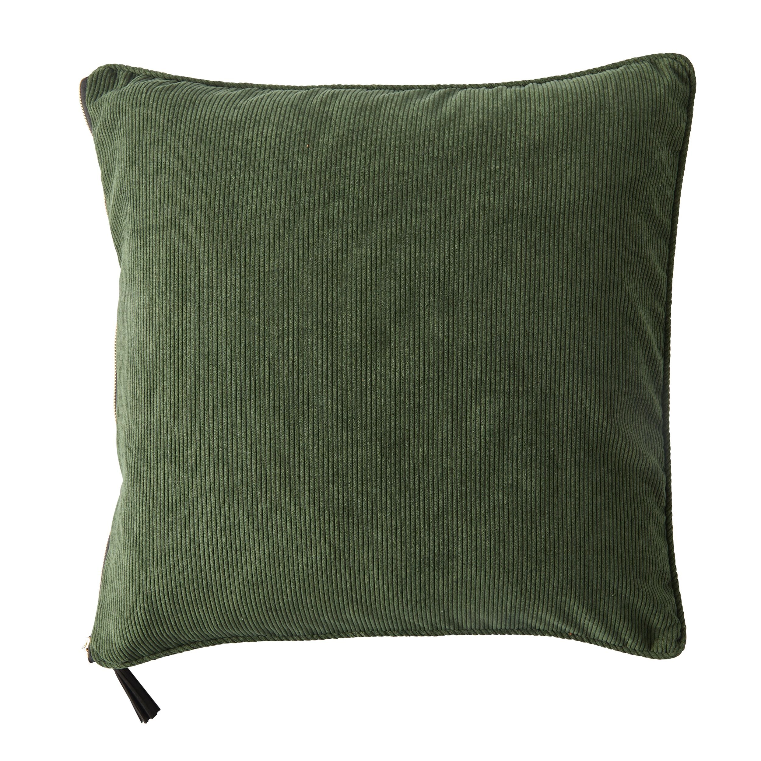 Cord Green Cushion 50x50cm