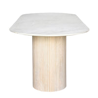 Deva Oval Marble Dining Table 240cm