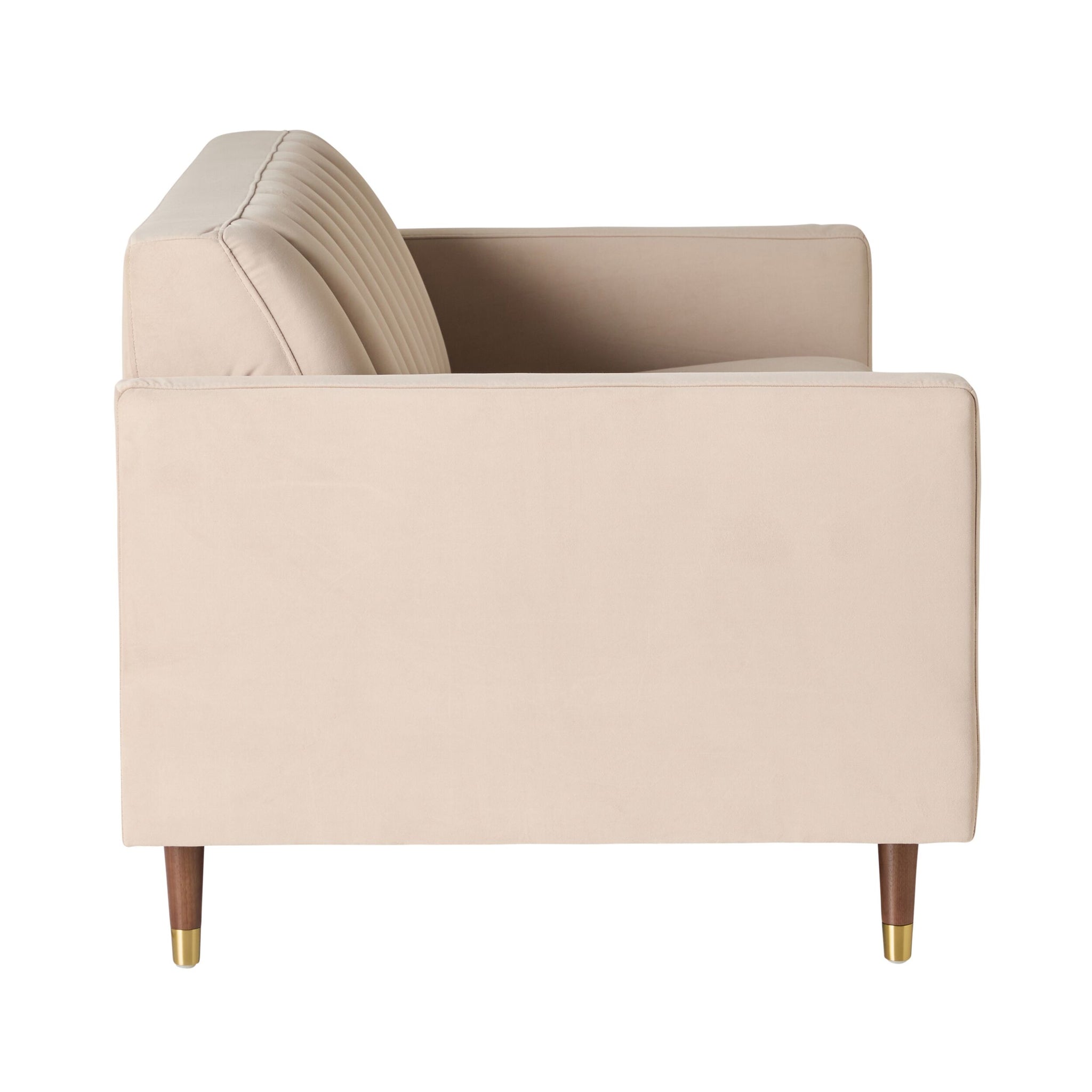 Stitch 2 Seater Velvet Sofa Taupe