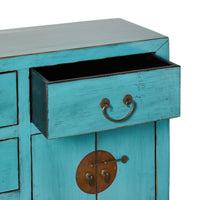 Sansha Console 5 drw 4 door Turquoise