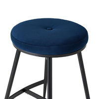 Ember Velvet Swivel Bar Stool Navy