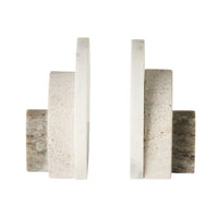 Beige Marble Orb Bookends (Set of 2)