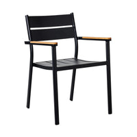 Caden Aluminium Dining Chair Black