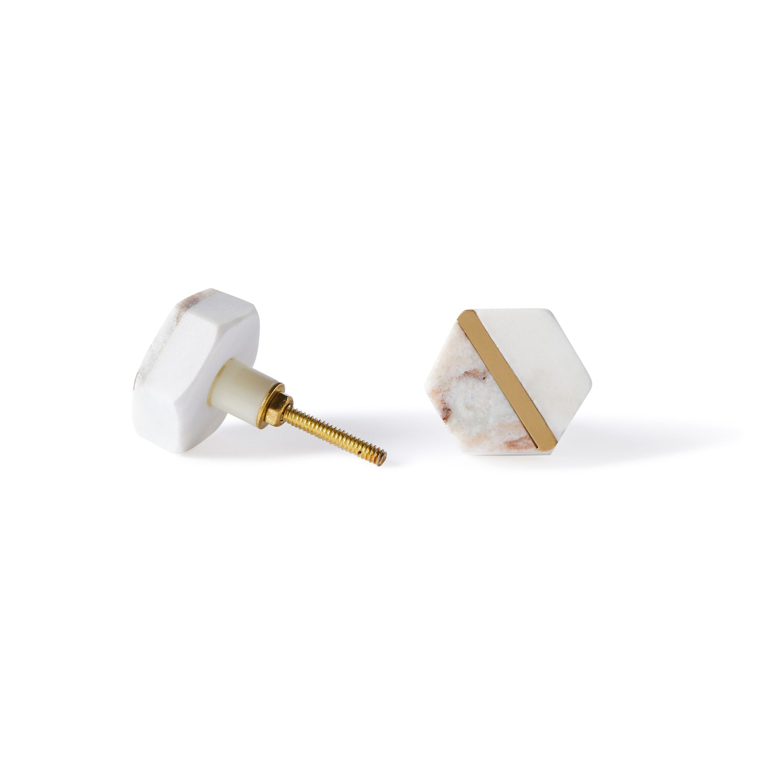 Ara Twin Geo Knob with Gold Detail 4.5cm