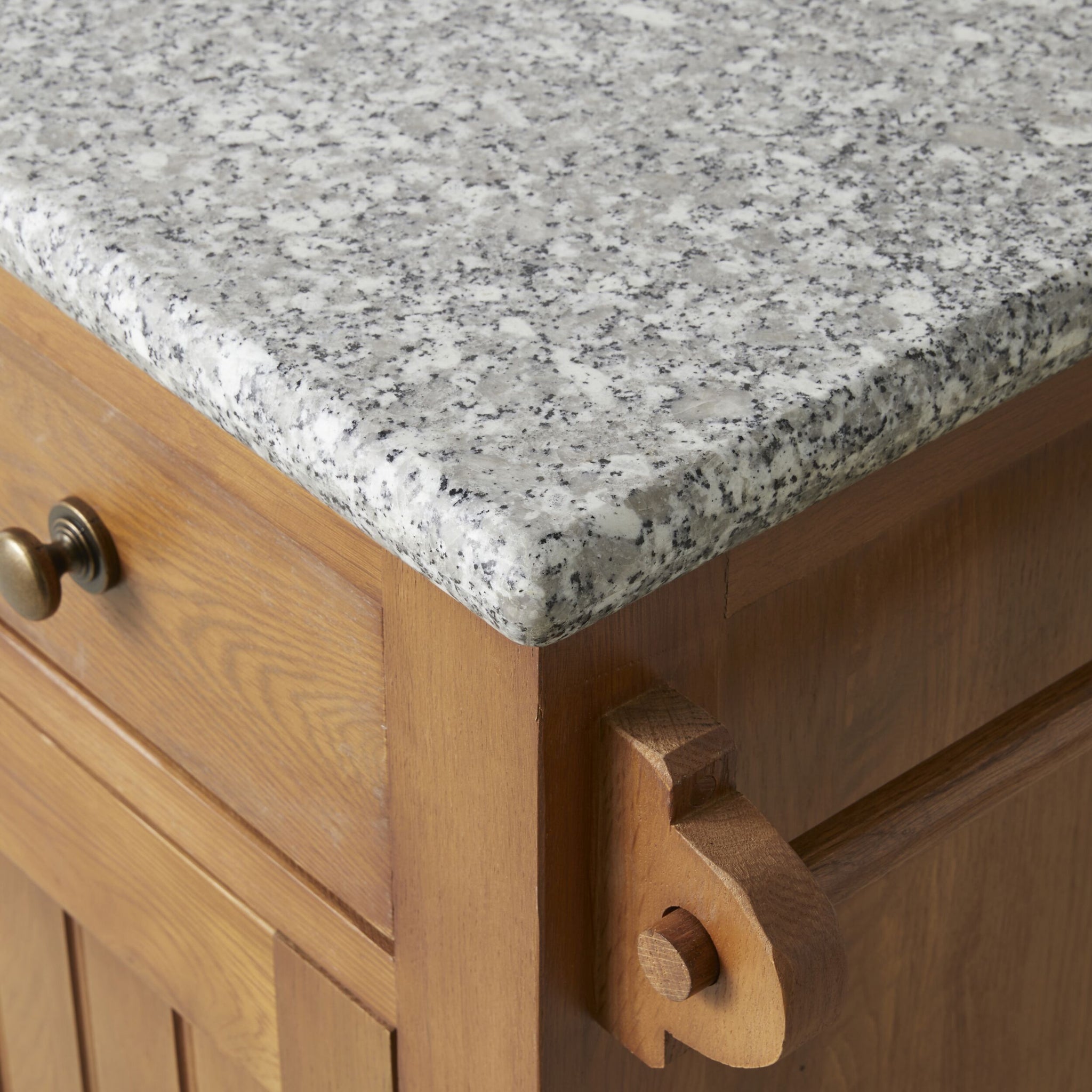 Oakford Workbench With Wine Rack - Granite Top 95 x 58 x 90 cm