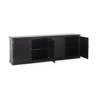 Armand 4 Door Book Cabinet 240 x 83cm Black