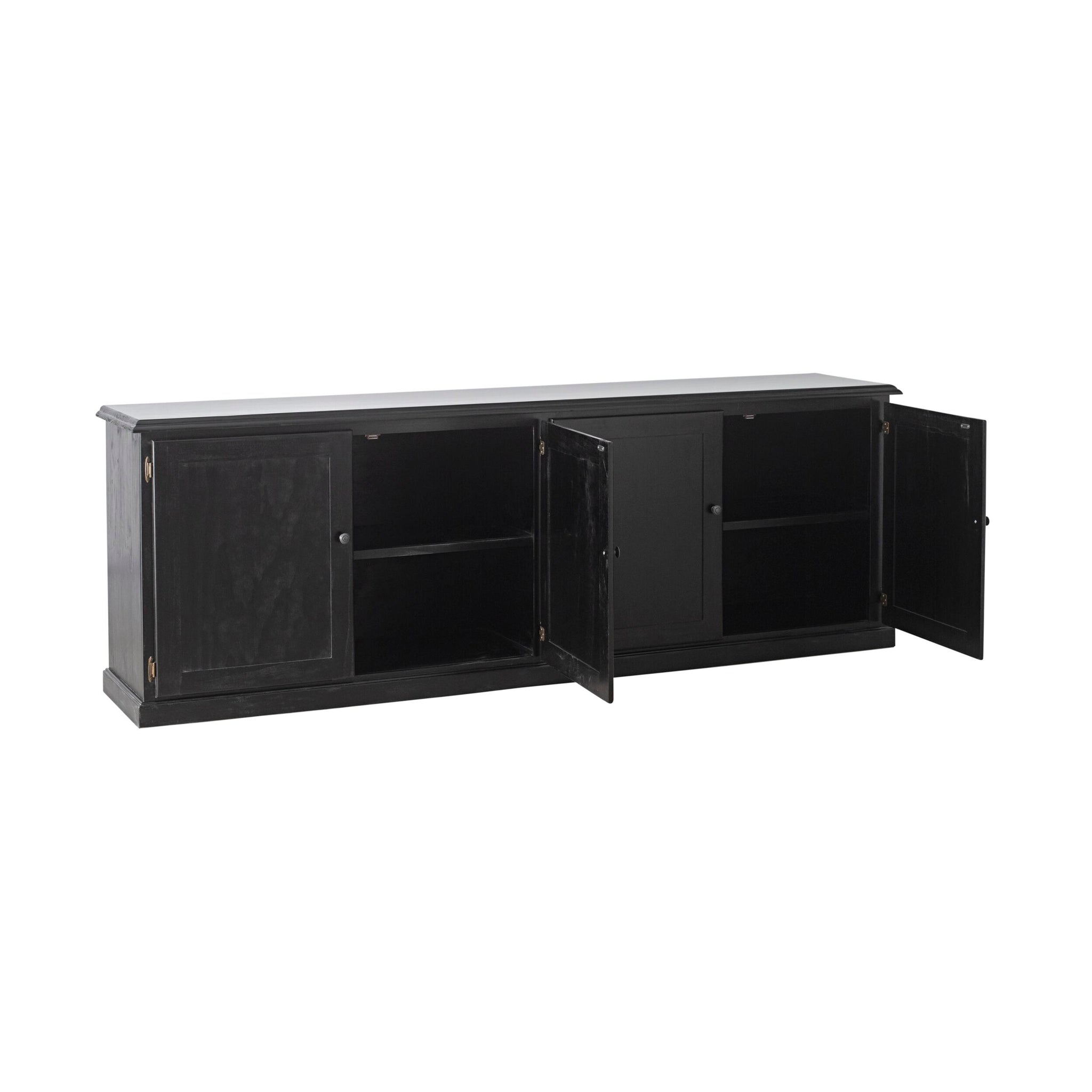 Armand 4 Door Book Cabinet 240 x 83cm Black
