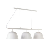 Anglesea 3 Light Metal Shade Pendant White 120cm